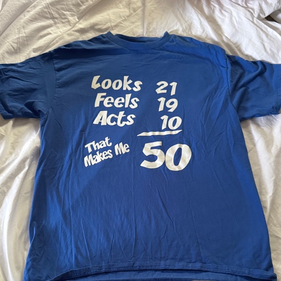 Gildan Tops - Gildan Premium Cotton Blue T-Shirt “50 years old”